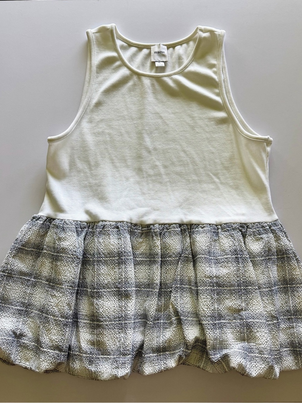 Maeve Bubble Peplum Tank Top